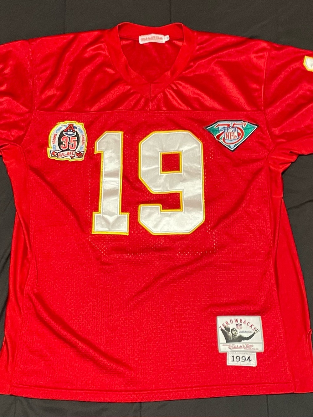 Mitchell & Ness 1994 Kansas City Chiefs Football Jersey #19